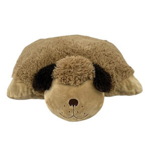 Pillow Pets Large Brown Shaggy Dog 18” Soft Stuffed Plush Animal Toy Bedding
